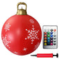 24 Inch Inflatable Christmas Balls New Years Christmas Ornaments with Lights PVC Giant Inflatable Christmas Balls Holiday Decor