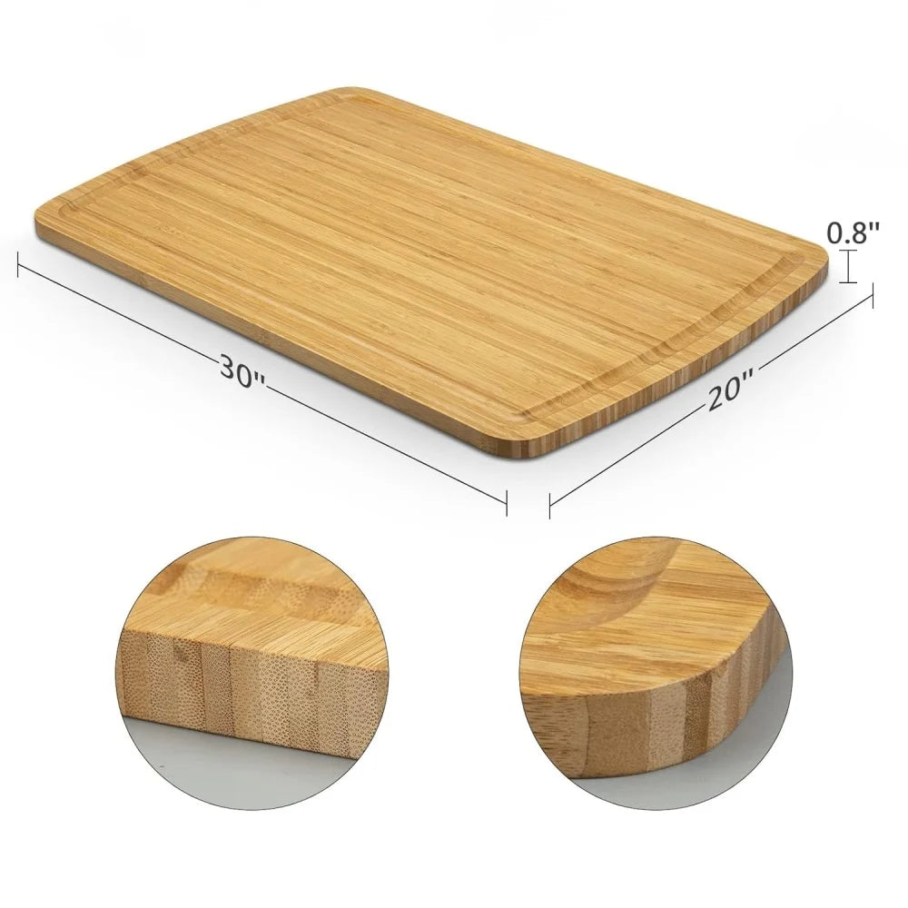 30x20" Bamboo Cutting Board for Kitchen