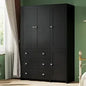 71" Wardrobe Closet with Drawers and Mirror