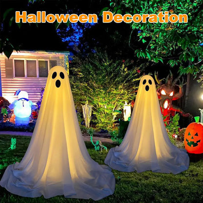 Lighted Spooky Ghost Decor Ghost Decorations with String Lights Scary Standing Ghosts Decor for Front Door Porch Yard Home Party