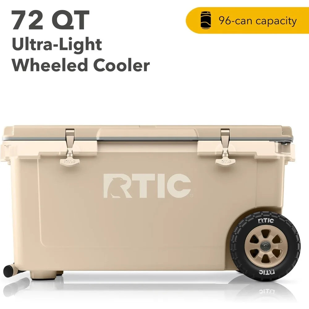 72 Quart Ultra-Light Wheeled Portable Ice Chest