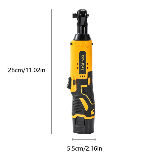 Electric ratchet wrench truss, rechargeable 90 degree right Angle, angular wrench fast stage truss