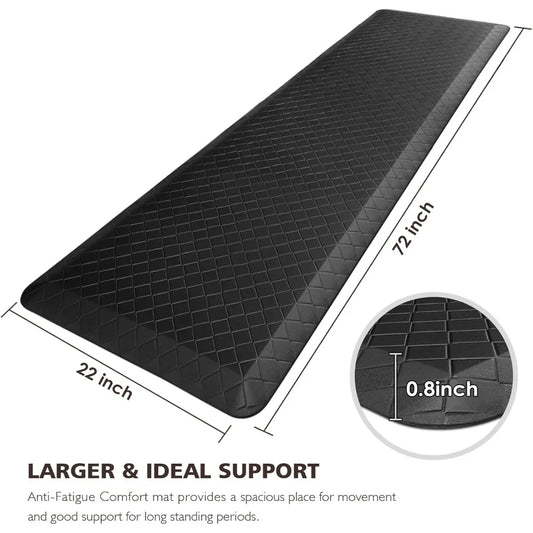 Thick Anti-Fatigue Kitchen Rug - 4-5 Inch Waterproof Non-Slip Mat, Heavy Duty Ergonomic Kitchen Floor Mat