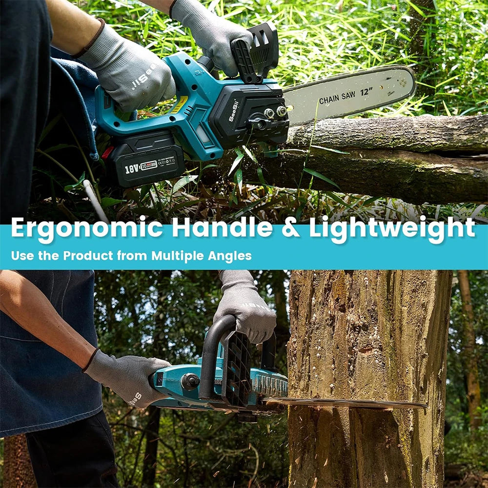 12-Inch Brushless Electric Cordless Chainsaw for Pruning