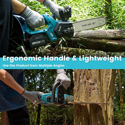 12-Inch Brushless Electric Cordless Chainsaw for Pruning