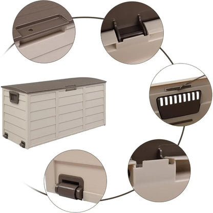 75 Gallon Lockable Patio Deck Storage Box