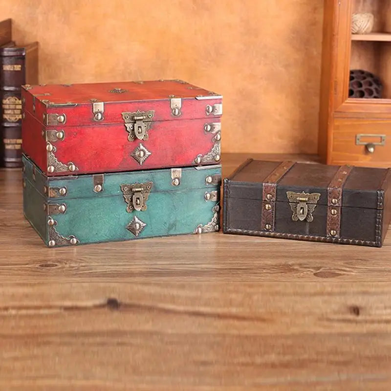 Retro Storage Wooden Jewelry Box