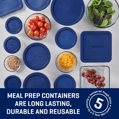 30 Piece Glass Food Storage Set