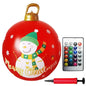 24 Inch Inflatable Christmas Balls New Years Christmas Ornaments with Lights PVC Giant Inflatable Christmas Balls Holiday Decor