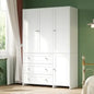 71" Wardrobe Closet with Drawers and Mirror