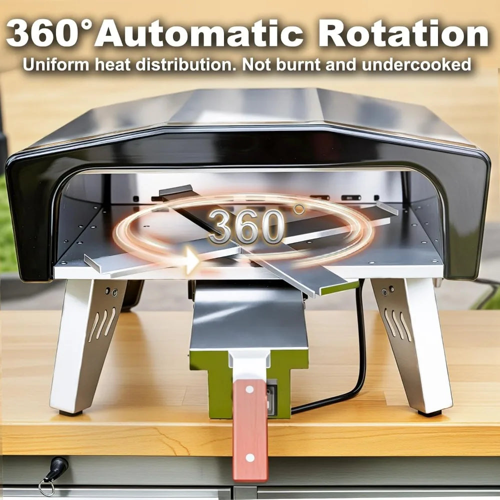 20" Outdoor Gas Pizza Oven & Rotating Stone