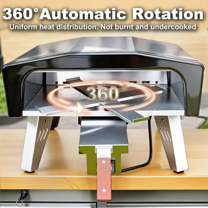 20" Outdoor Gas Pizza Oven & Rotating Stone
