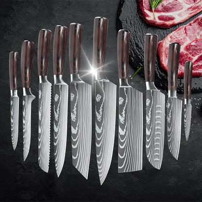 10pcs Professional Kitchen Knife Set