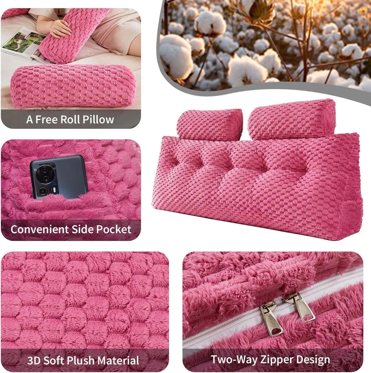 Wedge Headboard Pillow