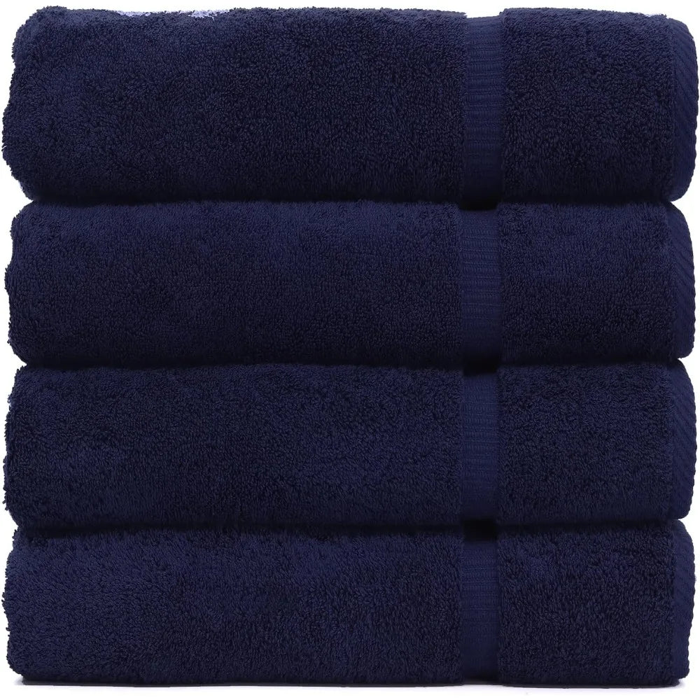 Four Super absorbent, 100% Turkey cotton towels