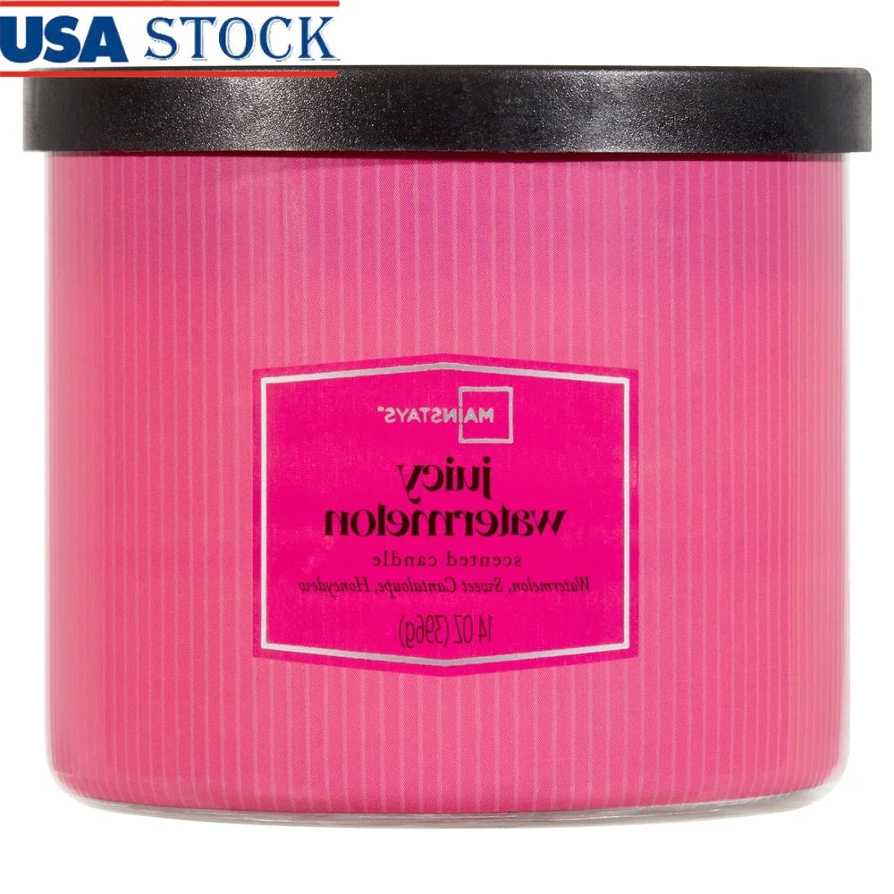 3-Wick Juicy Watermelon Scented Candle Aromatic