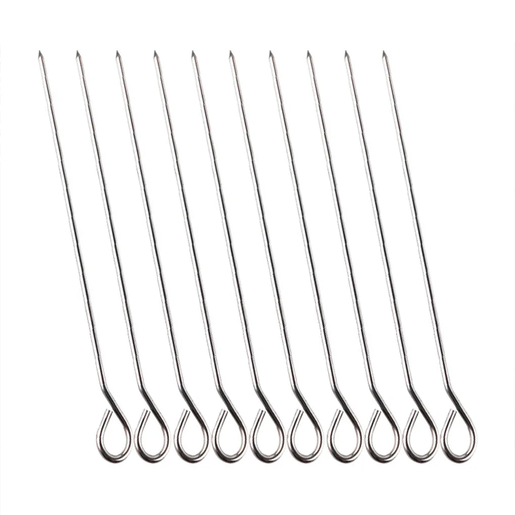 30 Pieces Barbeque Duck Pork Beef Skewer Portable Vegetable Grilling Roll Needles Cooking Tool Kitchen Supplies 2.5x35cm
