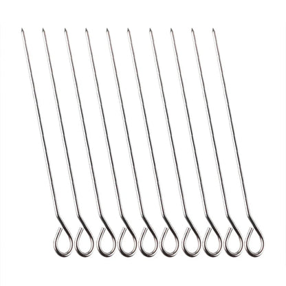 30 Pieces Barbeque Duck Pork Beef Skewer Portable Vegetable Grilling Roll Needles Cooking Tool Kitchen Supplies 2.5x35cm