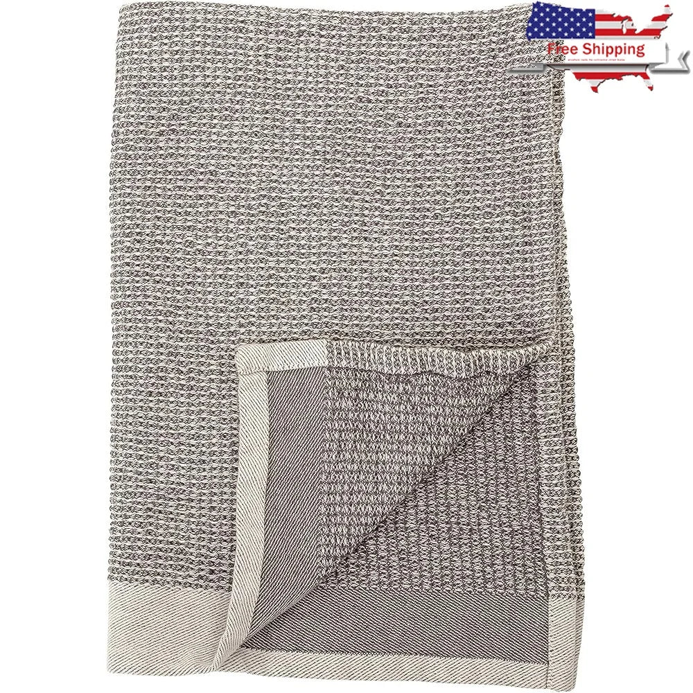 Two Soft Cotton Waffle Weave Kitchen Towels
