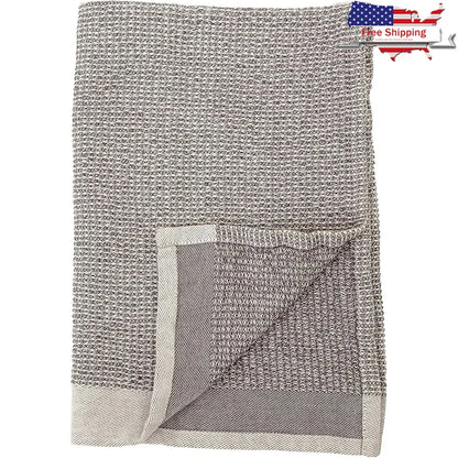 Two Soft Cotton Waffle Weave Kitchen Towels