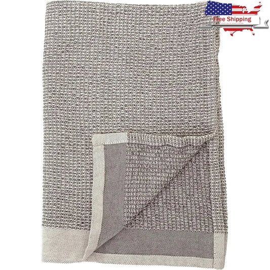 Two Soft Cotton Waffle Weave Kitchen Towels