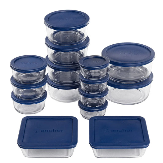 30 Piece Glass Food Storage Set