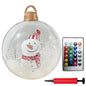24 Inch Inflatable Christmas Balls New Years Christmas Ornaments with Lights PVC Giant Inflatable Christmas Balls Holiday Decor