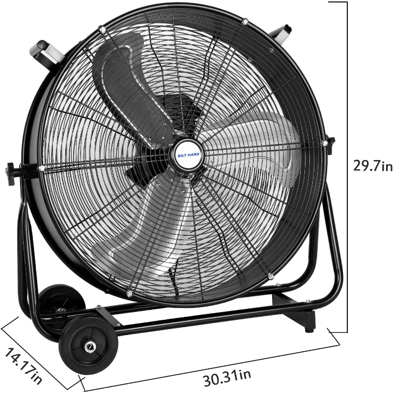24" Ultra Quiet Variable Speed Drum Fan