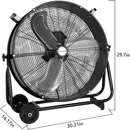 24" Ultra Quiet Variable Speed Drum Fan
