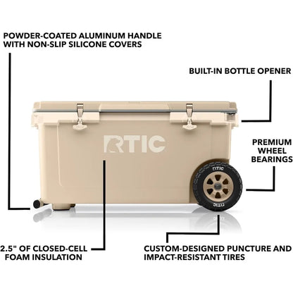 72 Quart Ultra-Light Wheeled Portable Ice Chest