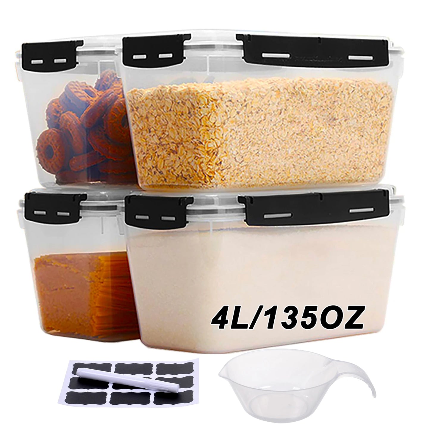 4-pack Airtight Food Storage Containers with Lids