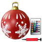 24 Inch Inflatable Christmas Balls New Years Christmas Ornaments with Lights PVC Giant Inflatable Christmas Balls Holiday Decor