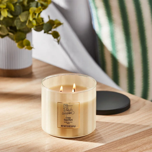 Aromatic 3-Wick Vanilla Jasmine Relaxation Candle