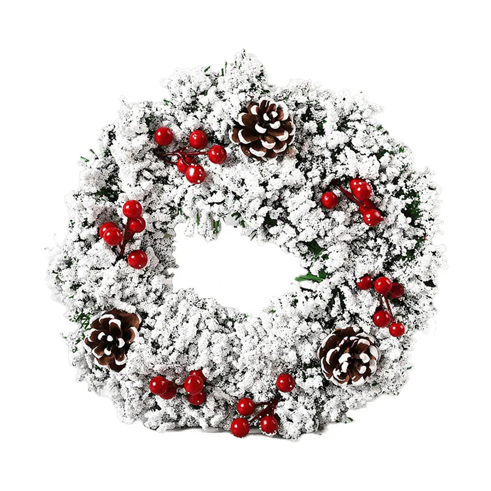 Christmas Hanging Decorations Versatile PVC Door Decor Wreaths Bow/Berry/Santa/Reindeer Artificial Wreaths Home New Years Gifts