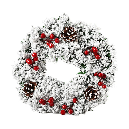 Christmas Hanging Decorations Versatile PVC Door Decor Wreaths Bow/Berry/Santa/Reindeer Artificial Wreaths Home New Years Gifts