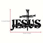 Jesus Cross Metal Wall Sculpture – "The Way, The Truth, The Life" Sign – Christian Decor – Halloween, Christmas Gift