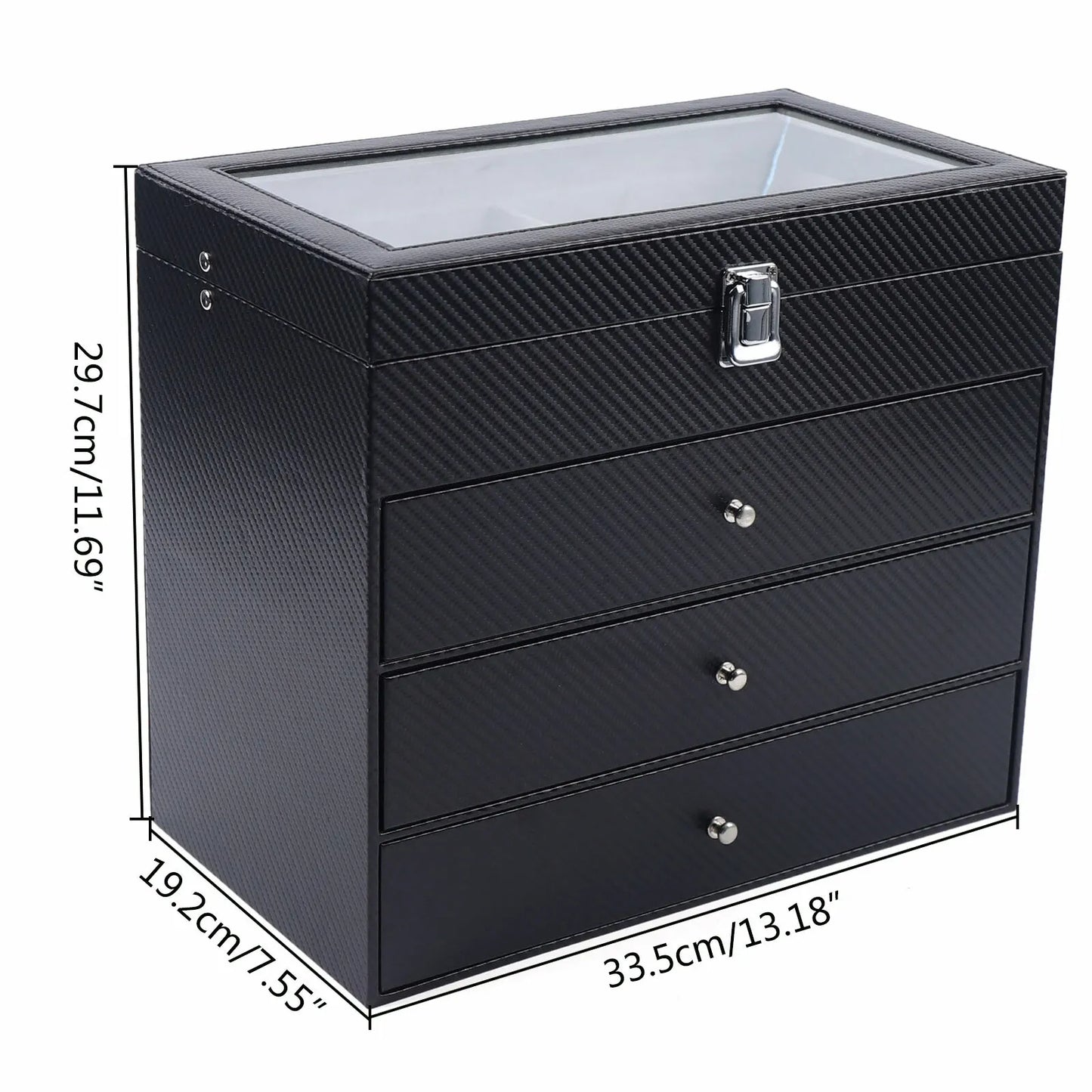 24-Slots Glass Organizer Storage Box Display Holder