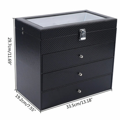 24-Slots Glass Organizer Storage Box Display Holder