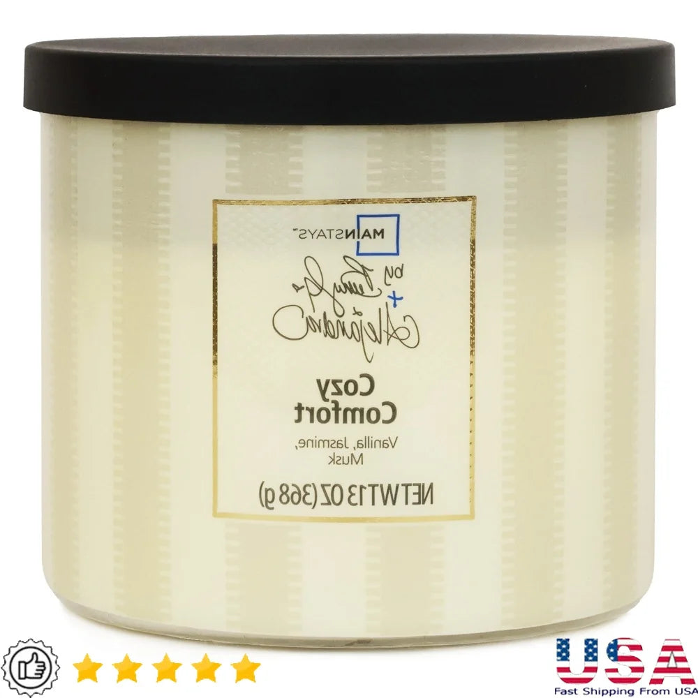 Aromatic 3-Wick Vanilla Jasmine Relaxation Candle