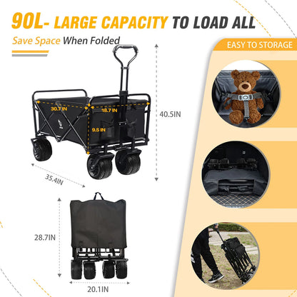 Collapsible Heavy Duty Folding Utility Shopping Cart