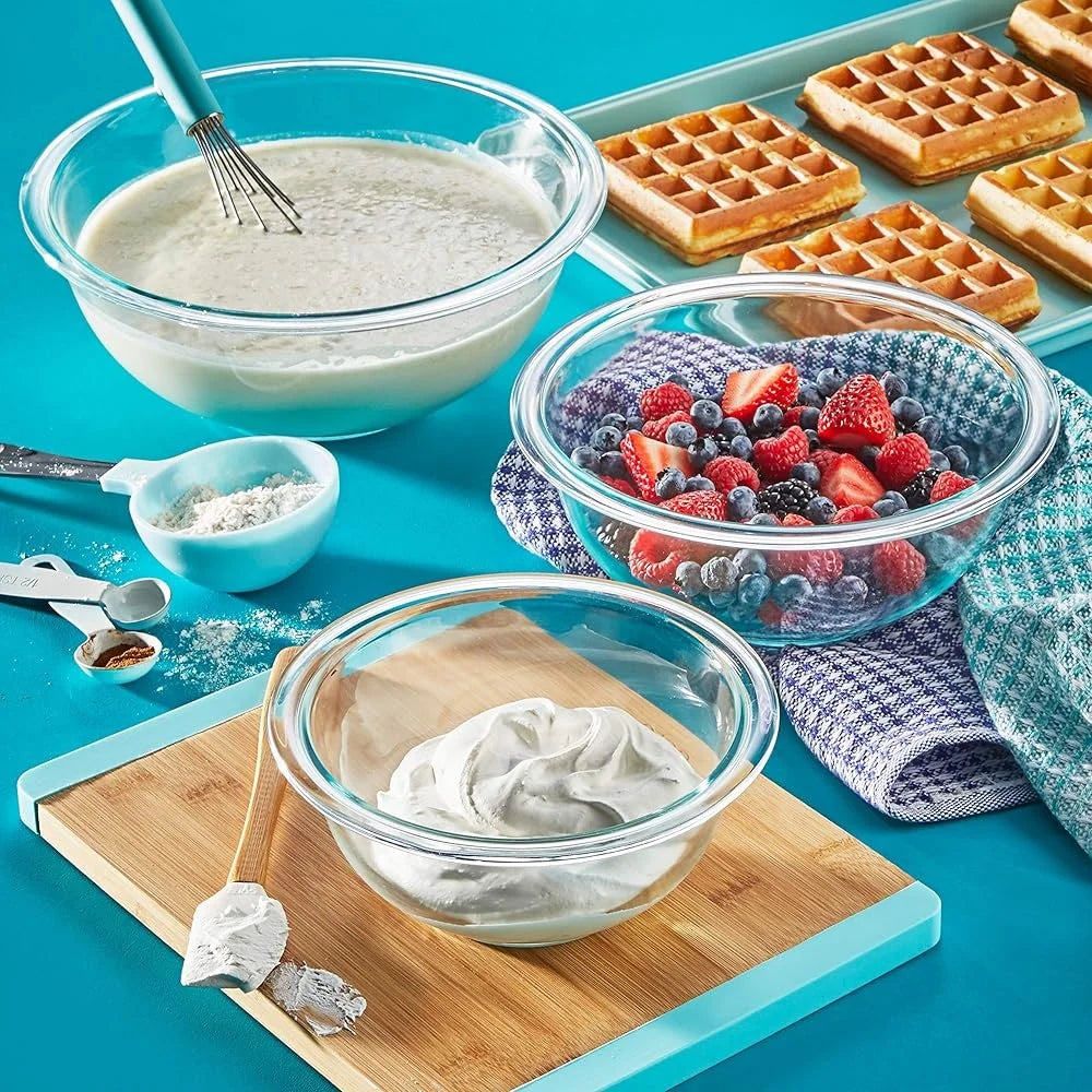 3-Piece Glass Mixing Bowl Set