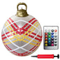 24 Inch Inflatable Christmas Balls New Years Christmas Ornaments with Lights PVC Giant Inflatable Christmas Balls Holiday Decor