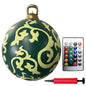 24 Inch Inflatable Christmas Balls New Years Christmas Ornaments with Lights PVC Giant Inflatable Christmas Balls Holiday Decor
